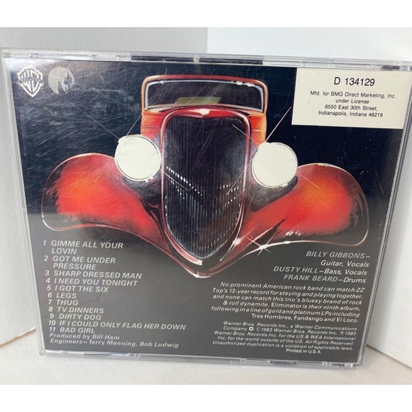 ZZ TOP- Eliminator CD 1983 Warner Bros - Picture 2 of 7